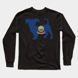 Chiweenie Dog Lover Idaho Flag Long Sleeve T-Shirt